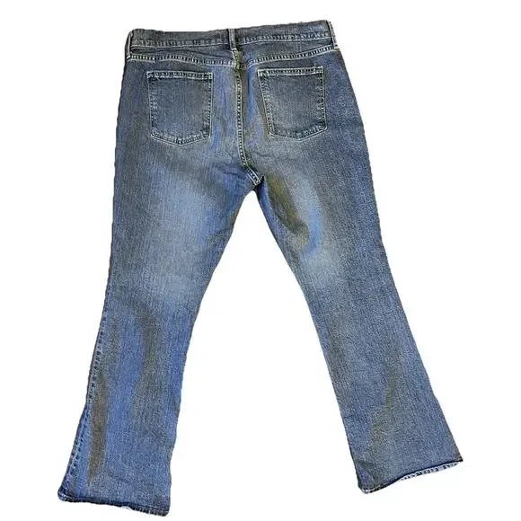 Old Navy OND Jeans Curvy 16 Short Bootcut Just Below Waist Blue Denim Stretch - Picture 2 of 12